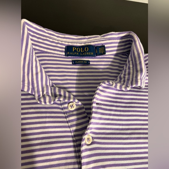 Polo Ralph Lauren Golf Polo Classic Fit Striped Short Sleeve Mens Sz Large - Picture 4 of 5